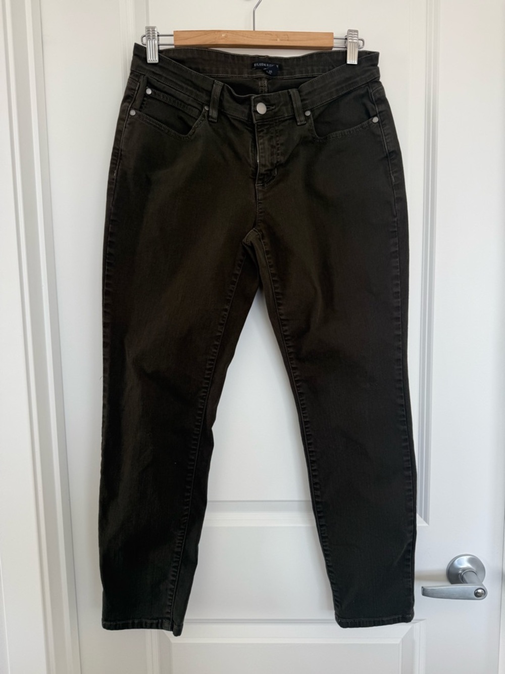 EILEEN FISHER | Olive green denim - size 6